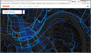 Strava for the Cincinnati Riverfront/Kentucky Southbank area.